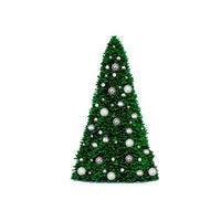 LAALU WEIHNACHTSBAUM geschmückt künstlich mit 74 Ornamenten BASIC SILVER 500 cm Baum mit Ständer und Christbaumschmuck - Silberfarben/Grün, Kunststoff (500cm) - LAALU