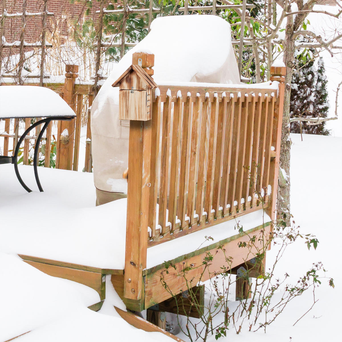 MARIENKÄFERHAUS - Hellbraun, Holz (18/23/10cm) - Relaxdays