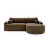 ECKSOFA DION BRAUN L - Rechts - Braun, Textil (261/177cm) - Luxkor24
