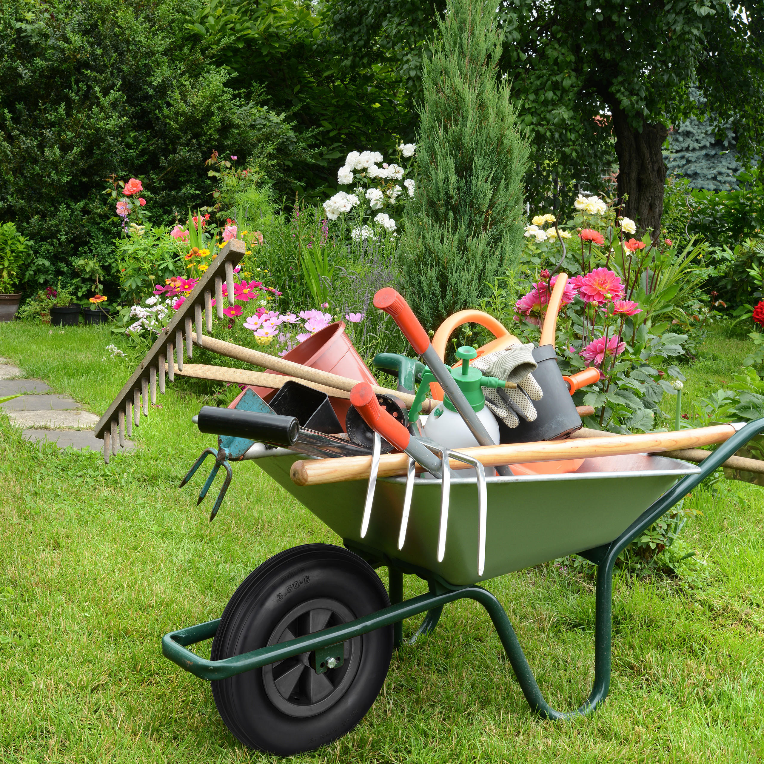 SCHUBKARRENRAD - Schwarz, Kunststoff (33/33/9cm) - Relaxdays