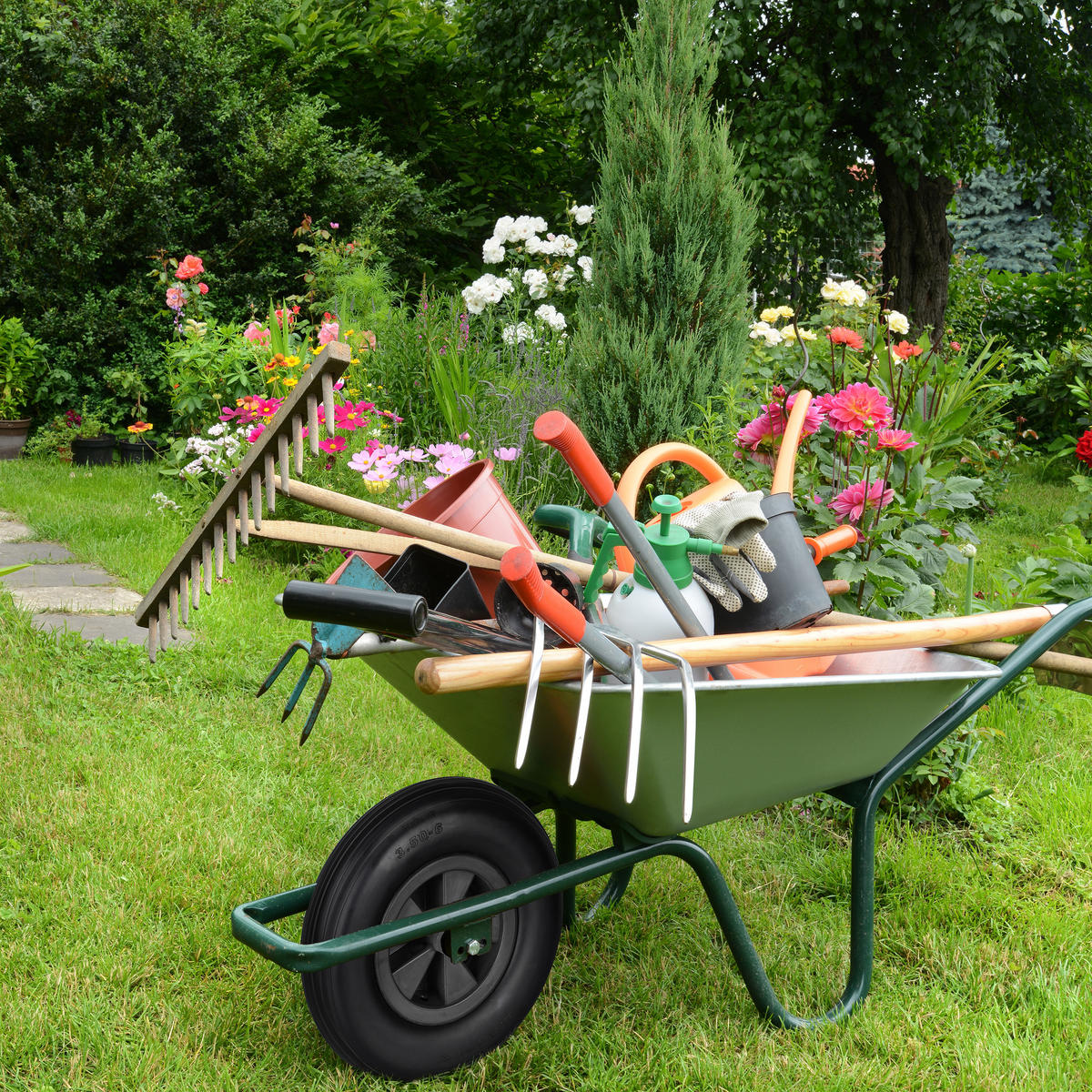 SCHUBKARRENRAD - Schwarz, Kunststoff (33/33/9cm) - Relaxdays