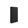 SCHUHSCHRANK Schwarz 15/50/104 cm - Schwarz, Metall (50/104/15cm) - DMORA