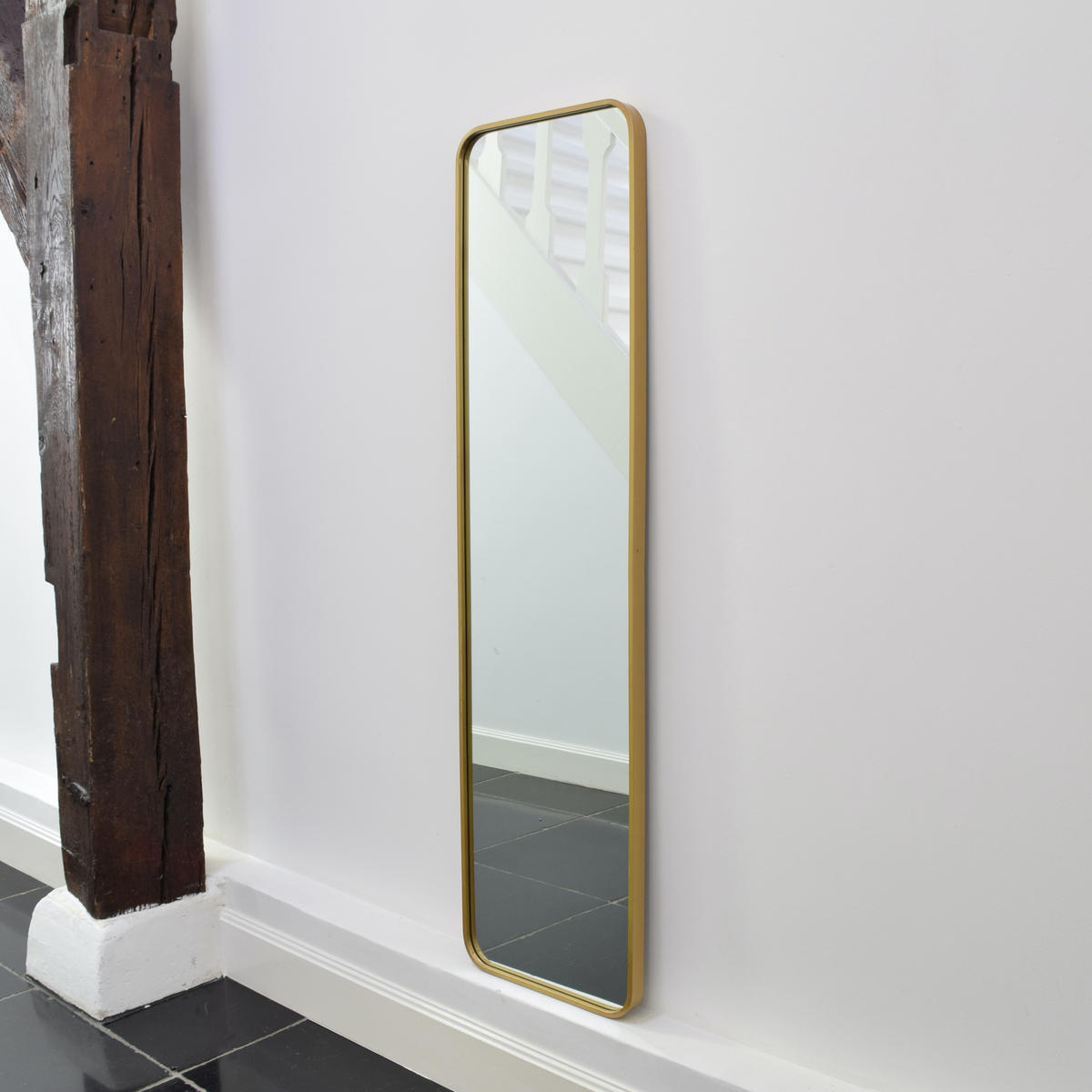 WANDSPIEGEL Boston Gold - Goldfarben, Metall (40/130/4cm) - Fragix