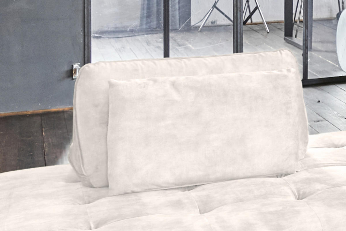RÜCKENKISSEN WIOLO Cremeweiß Velvet - Creme, Textil (80/46cm) - KAWOLA