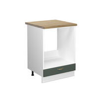 HERDUMBAUSCHRANK Fame-Line Grün-Gold Landhaus 60 cm, AP Eiche - Weiß/Grün, Holzwerkstoff (60/82/60cm) - Vicco