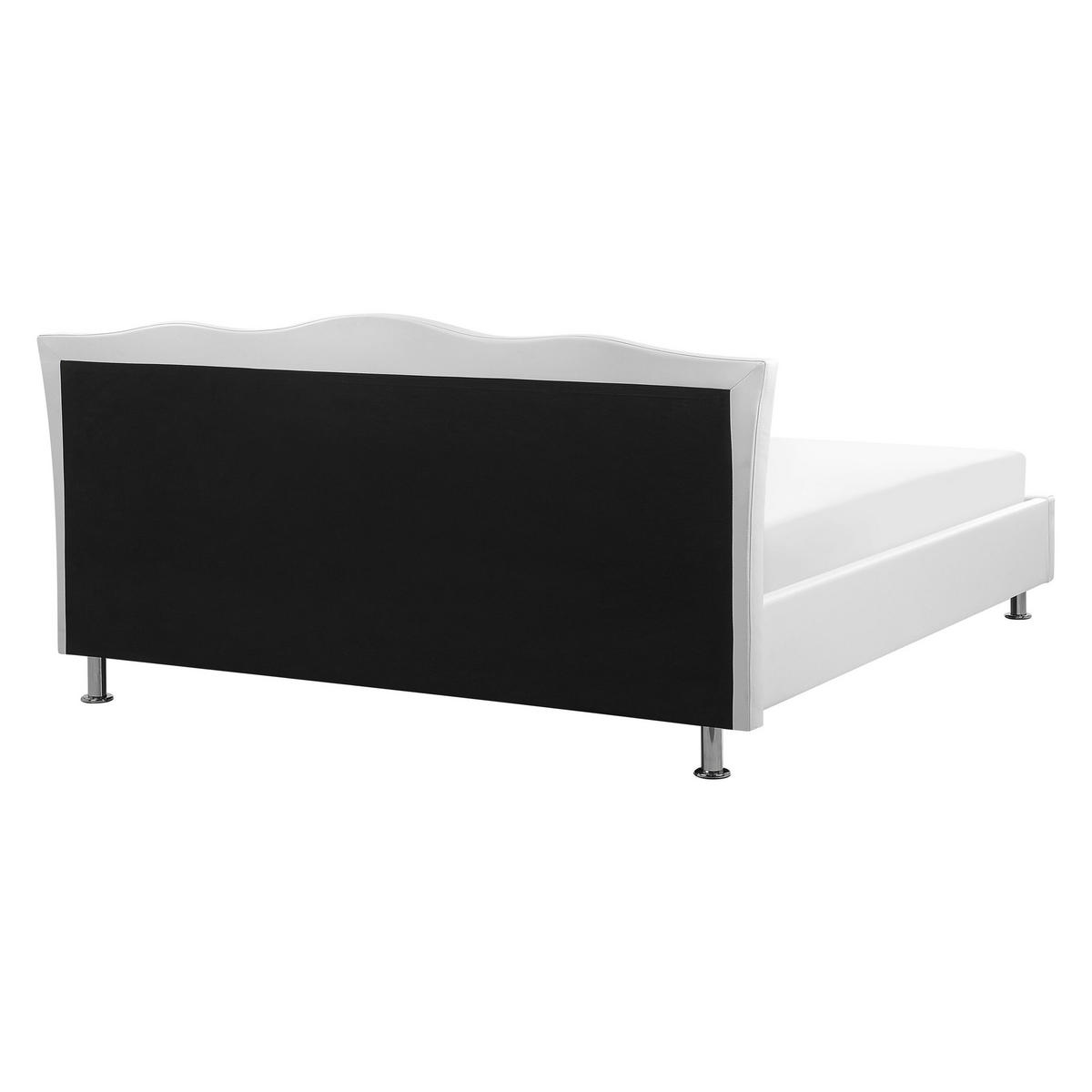 BETT 160/200cm Weiß Metz - Weiß, Textil (160/200cm) - Beliani