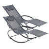 SCHAUKELLIEGE-SET 2 TLG. Almaluez - Dunkelgrau, Metall (153/80.5/63cm) - [en.casa]