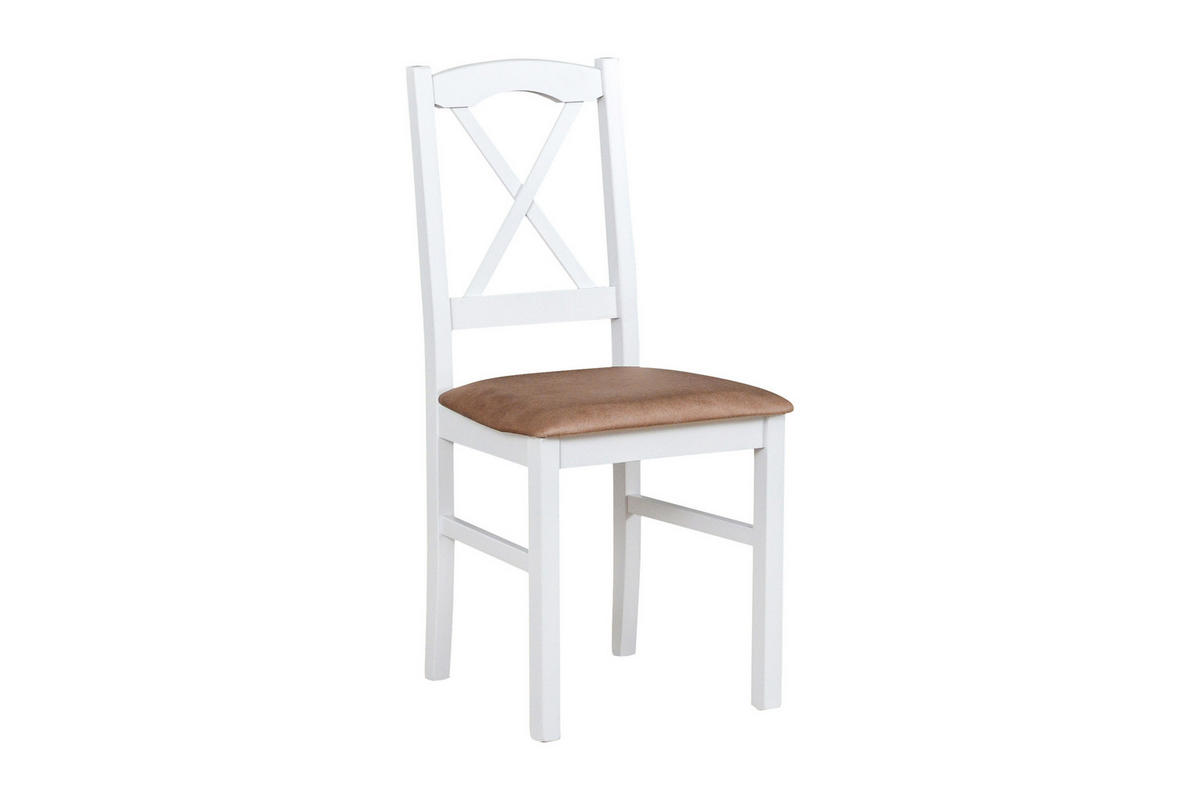 ESSZIMMERSTUHL 4x "Nilo 11", weiss, zetta 292 - Schwarz, Holz (43/87/40cm) - Leaf Design