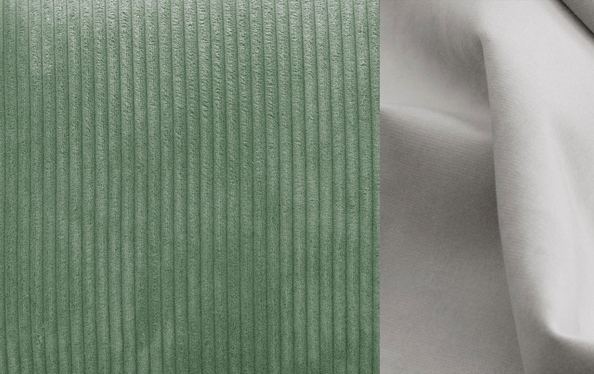 ECKSOFA TAUER 5-Sitzer, mintgrün - Schwarz/Mintgrün, Holzwerkstoff/Kunststoff (173/294cm) - Courtois Laville