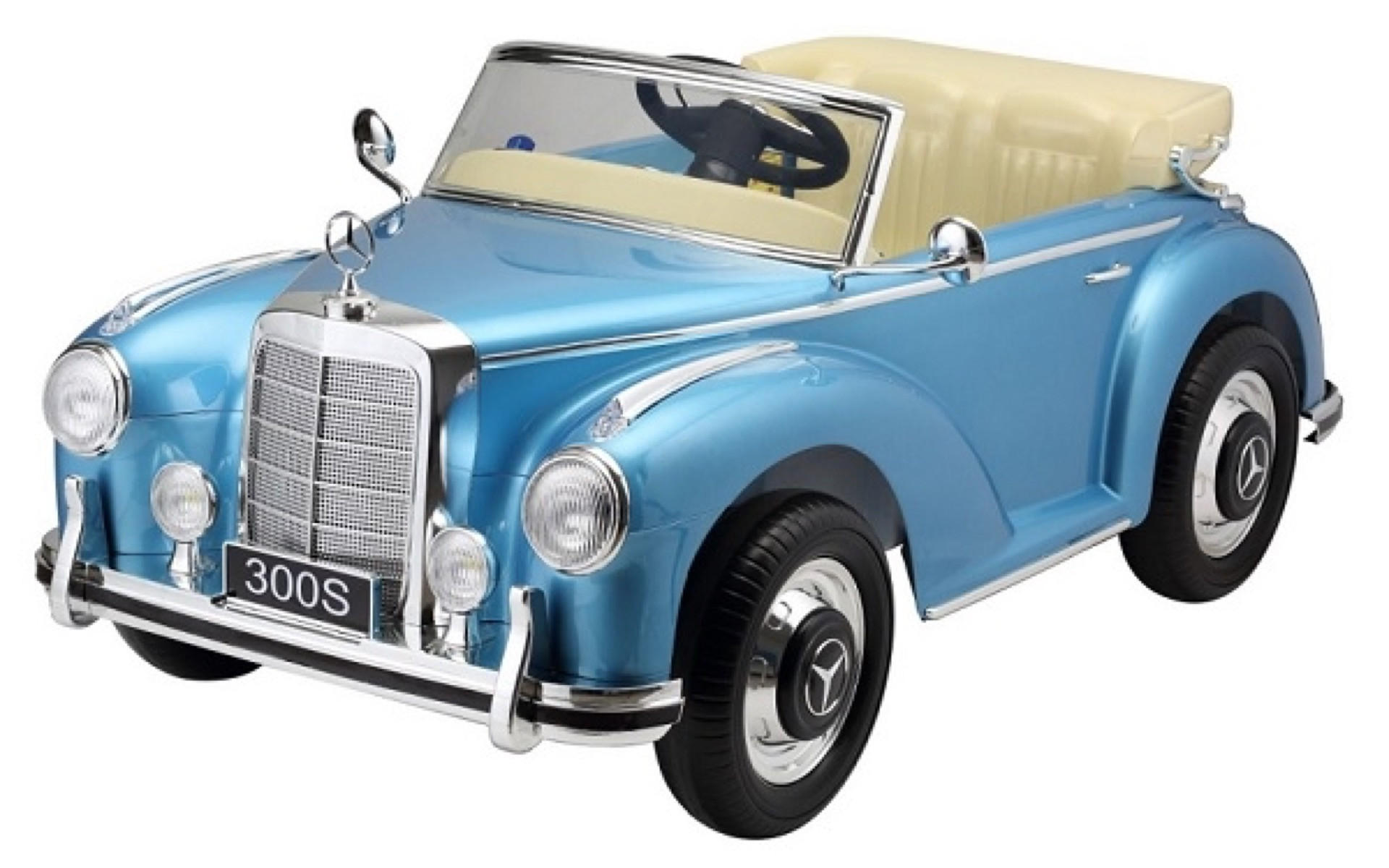 KINDER ELEKTROAUTO Mercedes 300S - Blau, Kunststoff (133/67/54cm) - TPFLiving