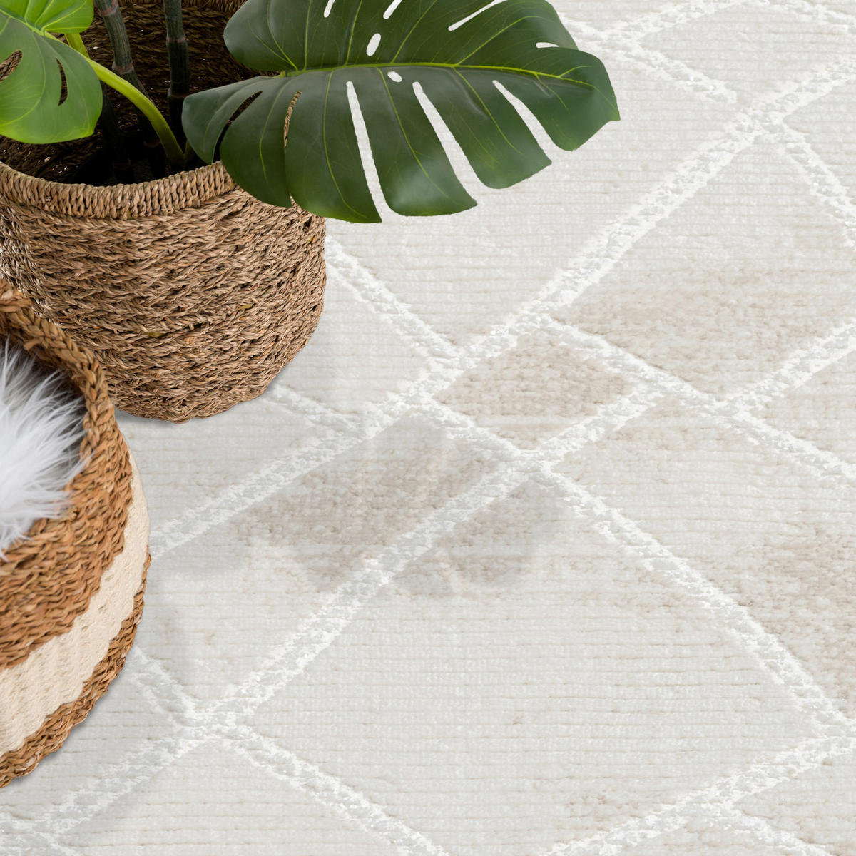KURZFLOR-TEPPICH Antik 215 Creme 200x290 cm - Creme, Textil (200/290cm) - carpet city