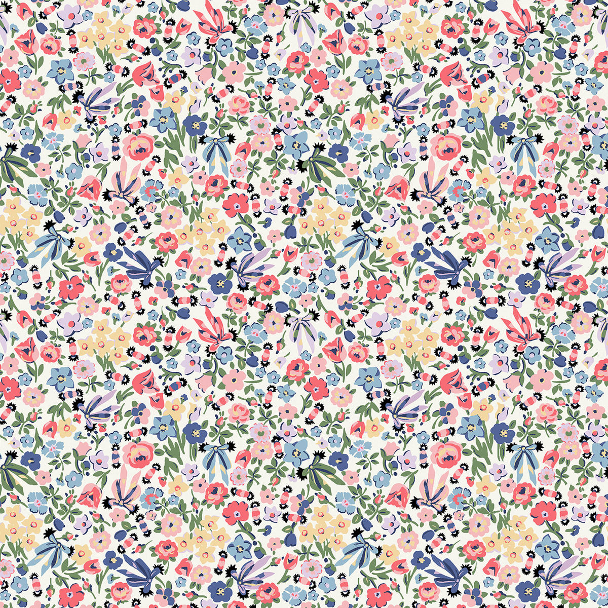 VLIESTAPETE Harmonie Ditsy Day - Multicolor, Papier/Kunststoff (52/1000cm)