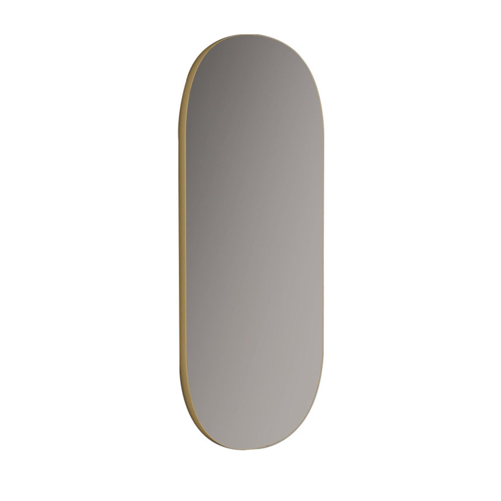 WANDSPIEGEL 45x85 cm, Transparent Gold Flurspiegel Oval - Transparent, Glas (45/85/3cm) - Ibonto