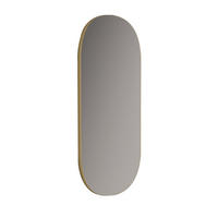 WANDSPIEGEL 45x85 cm, Transparent Gold Flurspiegel Oval - Transparent, Glas (45/85/3cm) - Ibonto