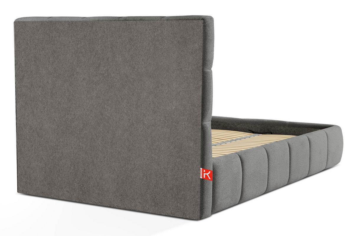 POLSTERBETT ALTOS Bouclé, dunkelgrau - Dunkelgrau, Holz/Holzwerkstoff (140/200cm) - KONSIMO®