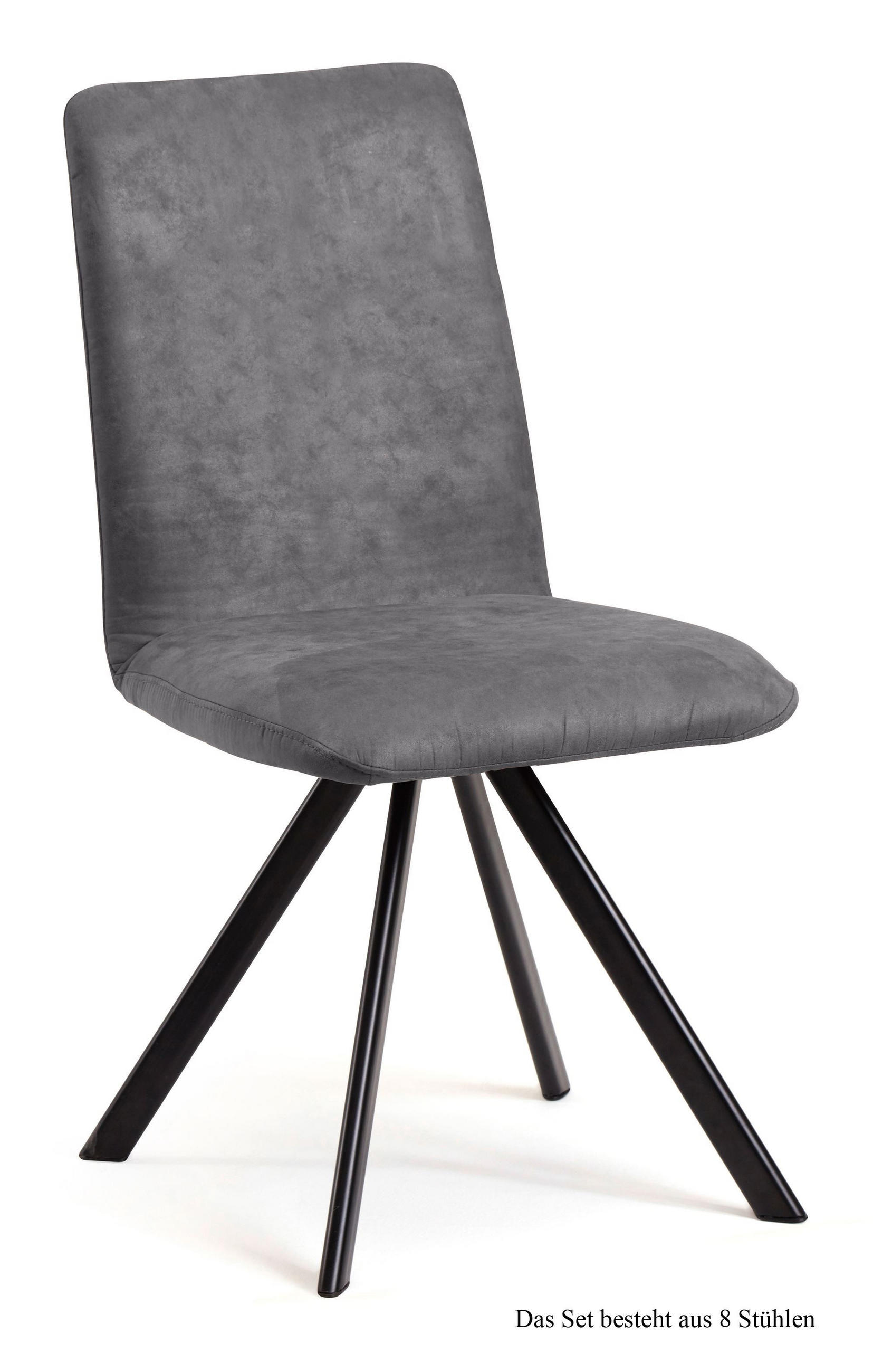 ESSZIMMERSTUHL drehbar (8er-Set) Denny 47x92x60 Schwarz/Grau - Schwarz/Grau, Kunststoff (60/92/47cm) - 58aufmkessel