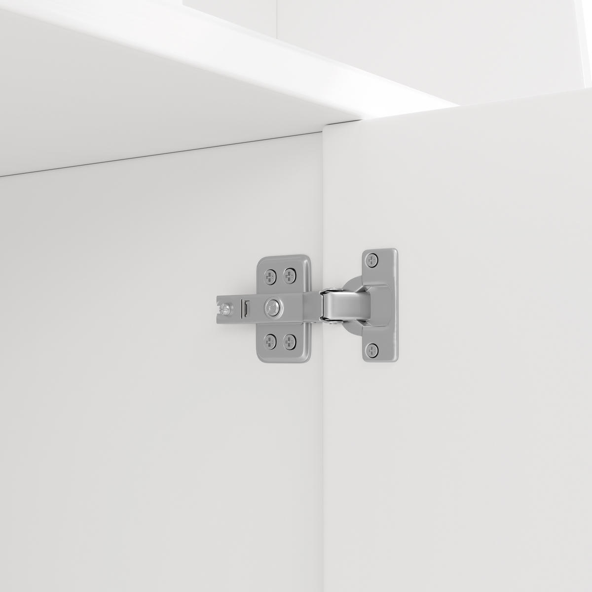 GESCHIRRSCHRANK aus MDF 130x45x180cm in Weiß mit LED-Beleuchtung - Weiß, Holzwerkstoff (130/180/45cm) - Modfu
