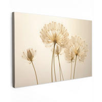 LEINWANDBILD Sonnenlicht - Löwenzahn - Botanisch - Blumen Wohnzimmer Groß 120x80 cm - Creme, Textil (120/80cm) - MuchoWow