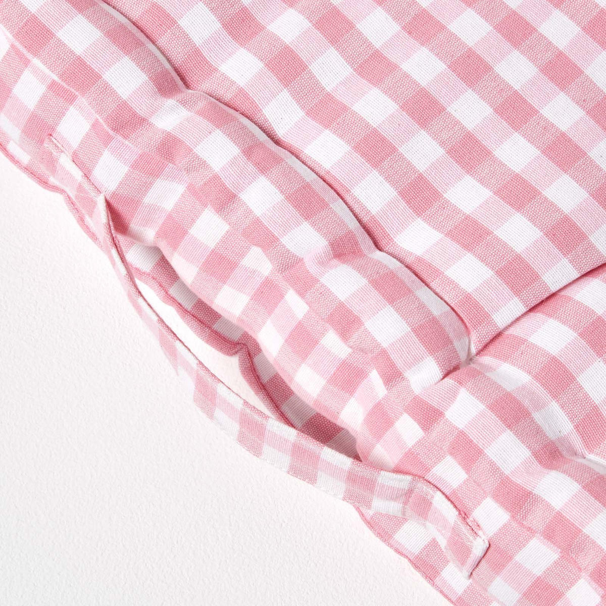 SITZKISSEN rosa kariert 40/40/8 cm – Bodenkissen Vichy-Karo - Rosa, Textil (40/40/8cm) - Homescapes