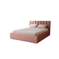 POLSTERBETT Dream 180x200 cm, Doppelbett mit Bettkasten, Lattenrost und Matratze, Velourstoff: Pink - Pink, Holz/Textil (180/200cm) - Marpur