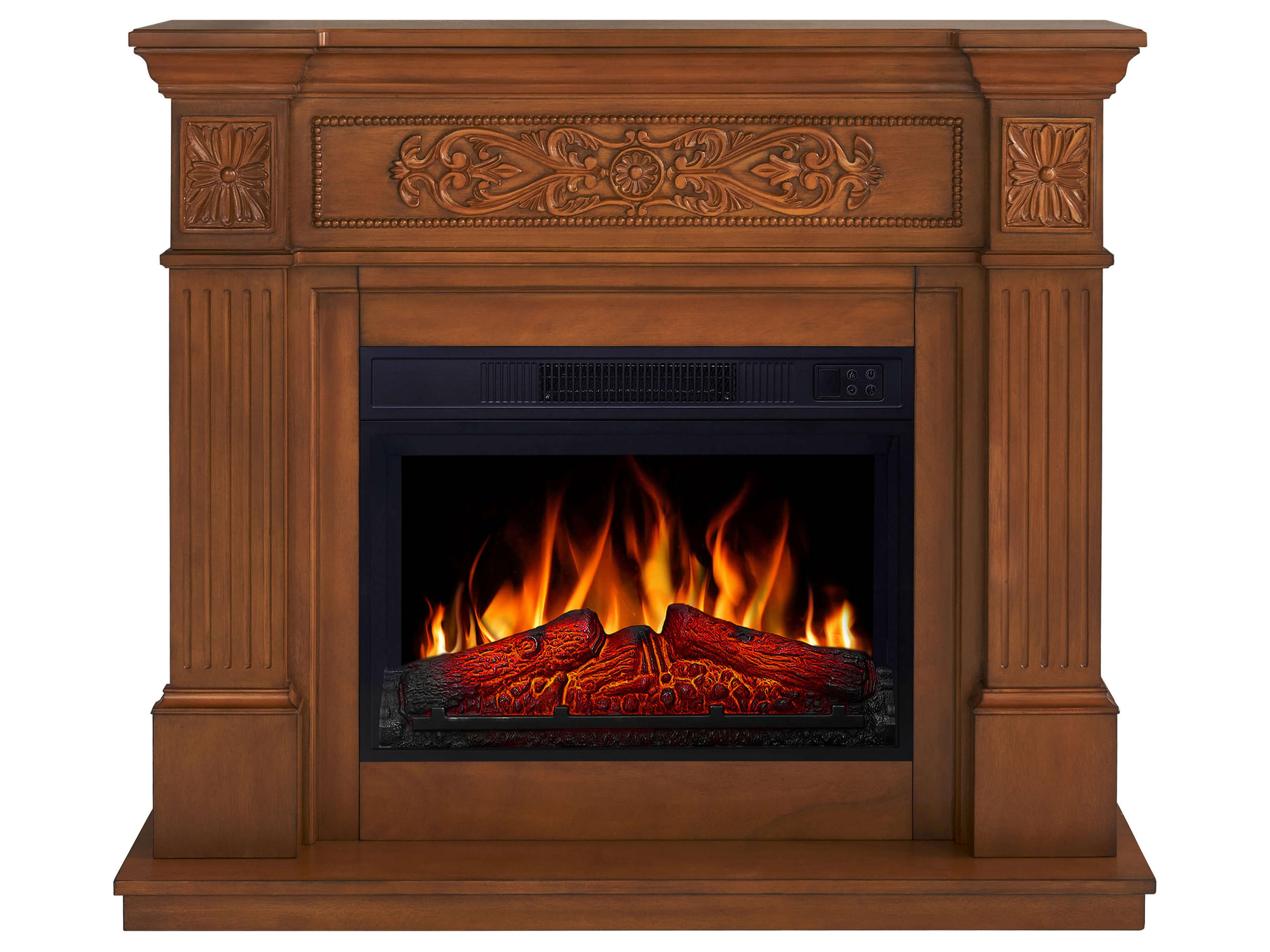 ELEKTROKAMIN Toscana AF23S Eiche – Breite 107 cm, 3D-Flammeneffekt, LED-Beleuchtung, Heizfunktion - Braun, Glas/Holzwerkstoff (106.6/92.5/37cm) - ArtiFlame