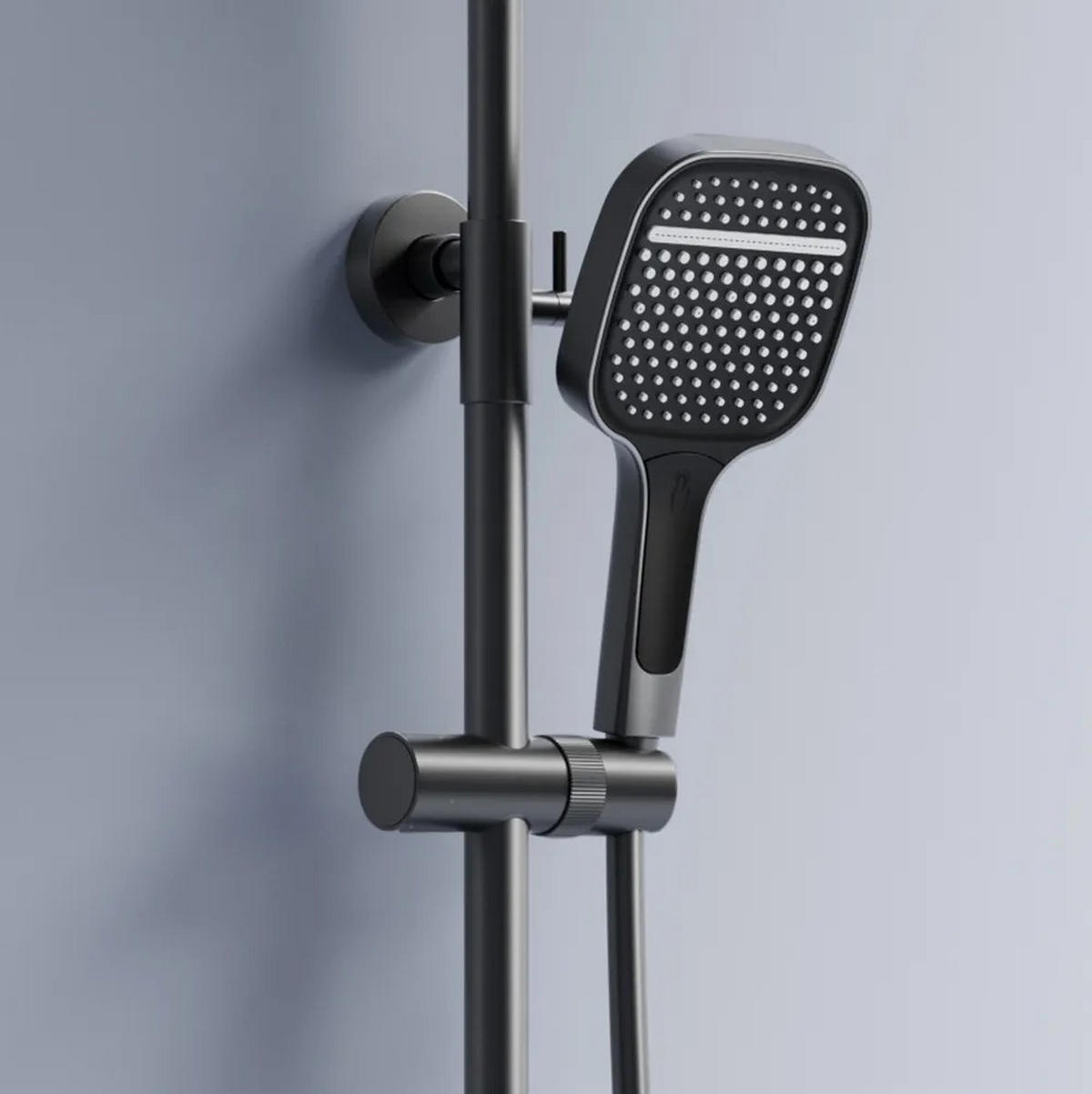 DUSCHGARNITUR Rea Bari Titanium - Titanfarben, Metall (33/118.5/51cm) - REA