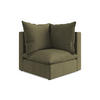 SOFAELEMENT Strukturstoff Grün - Schwarz/Olivgrün, Holzwerkstoff/Kunststoff (90/77/90cm) - Makamii