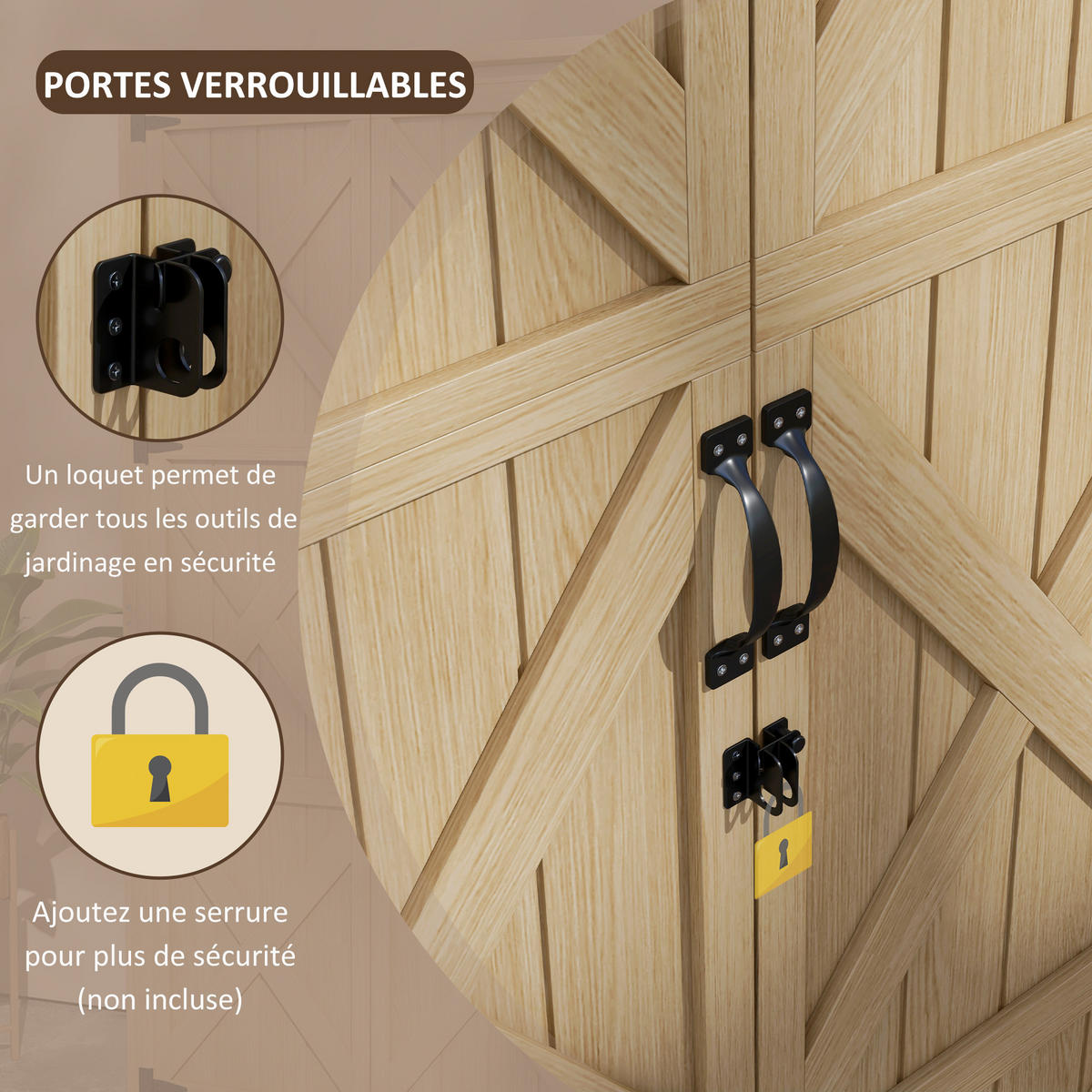 GERÄTESCHUPPEN DE-17581 2 Böden mit Bitumendach Naturholz - Naturfarben, Holz (90/168.5/54.5cm) - ComfortXL