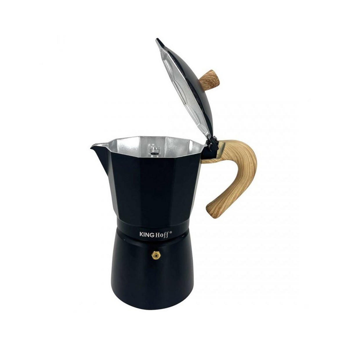 ESPRESSOKOCHER Schwarz 10/17.5/17.5 cm KH1886 - Schwarz, Metall (17.5/17.5/10cm) - Kinghoff 