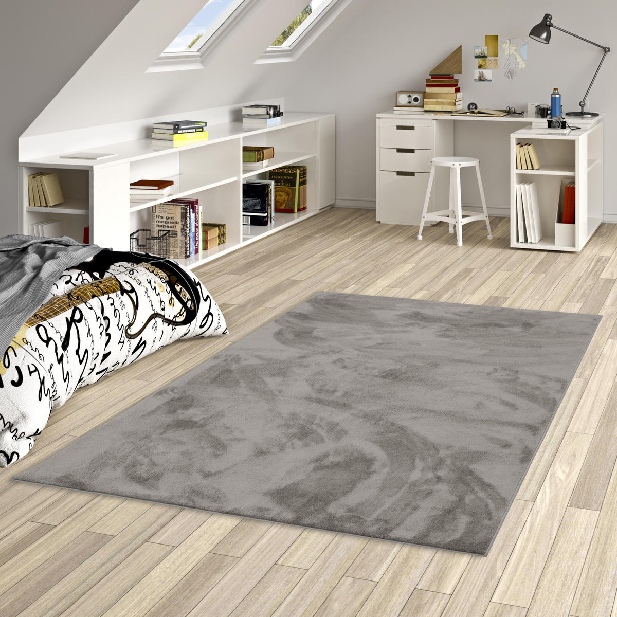 HOCHFLOR LANGFLOR TEPPICH SUPER SOFT MELIA KIDS - Grau, Textil (120/170cm) - Pergamon