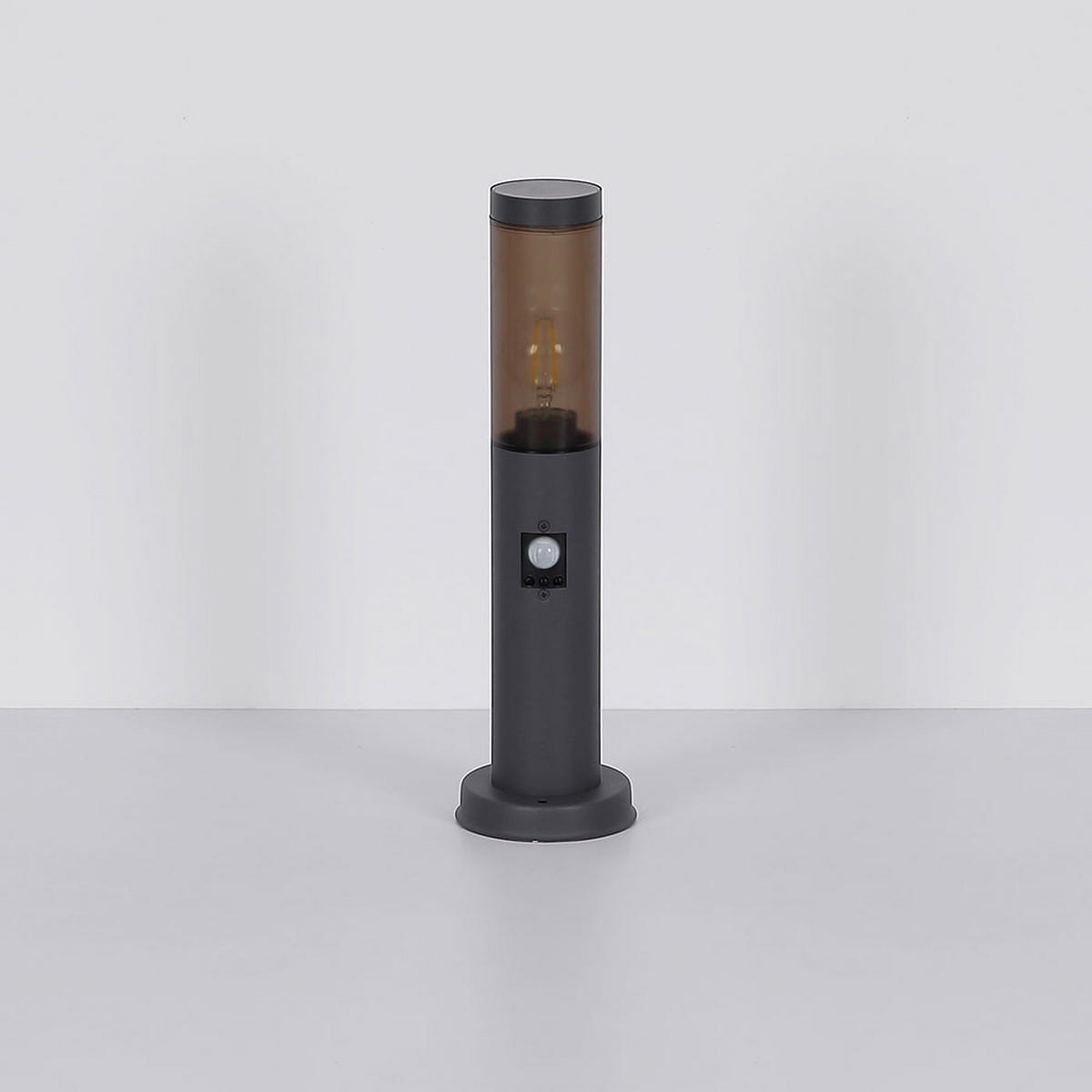 LED AUSSENLEUCHTE Edelstahl Anthrazit - Anthrazit, Metall (12.7/12.7/45cm) - Globo Lighting