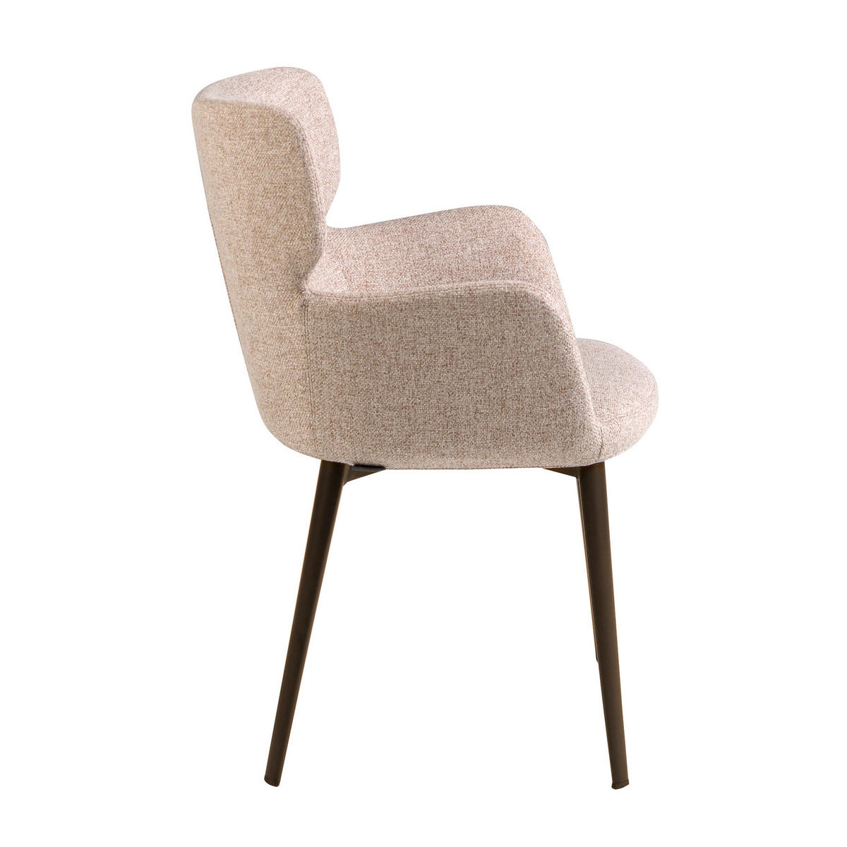STUHL Braun marmoriert Metallbraun 58/59/80 cm - Braun, Textil (58/80/59cm) - ANGEL CERDA