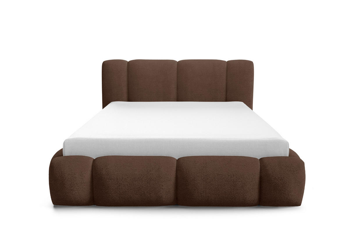POLSTERBETT BLANCO mit Bettkasten, Bett 120x200, Doppelbett mit Stauraum und Lattenrost, ohne Matratze, Schlafzimmer - Braun - Braun, Holz/Textil (120/200cm) - Furnistar