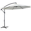 SONNENSCHIRM, Stahl, Polyester, Cremeweiß - Creme, Metall (3/3cm) - Outsunny
