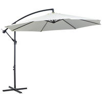 SONNENSCHIRM, Stahl, Polyester, Cremeweiß - Creme, Metall (3/3cm) - Outsunny