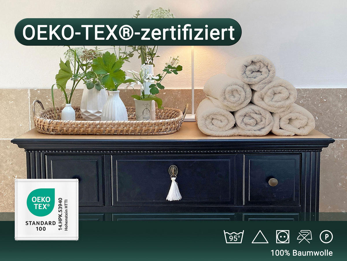 HANDTÜCHER, 10er-Set, 50x100 cm, 100% Baumwolle, Braun - Creme, Textil (50/100cm) - Zollner