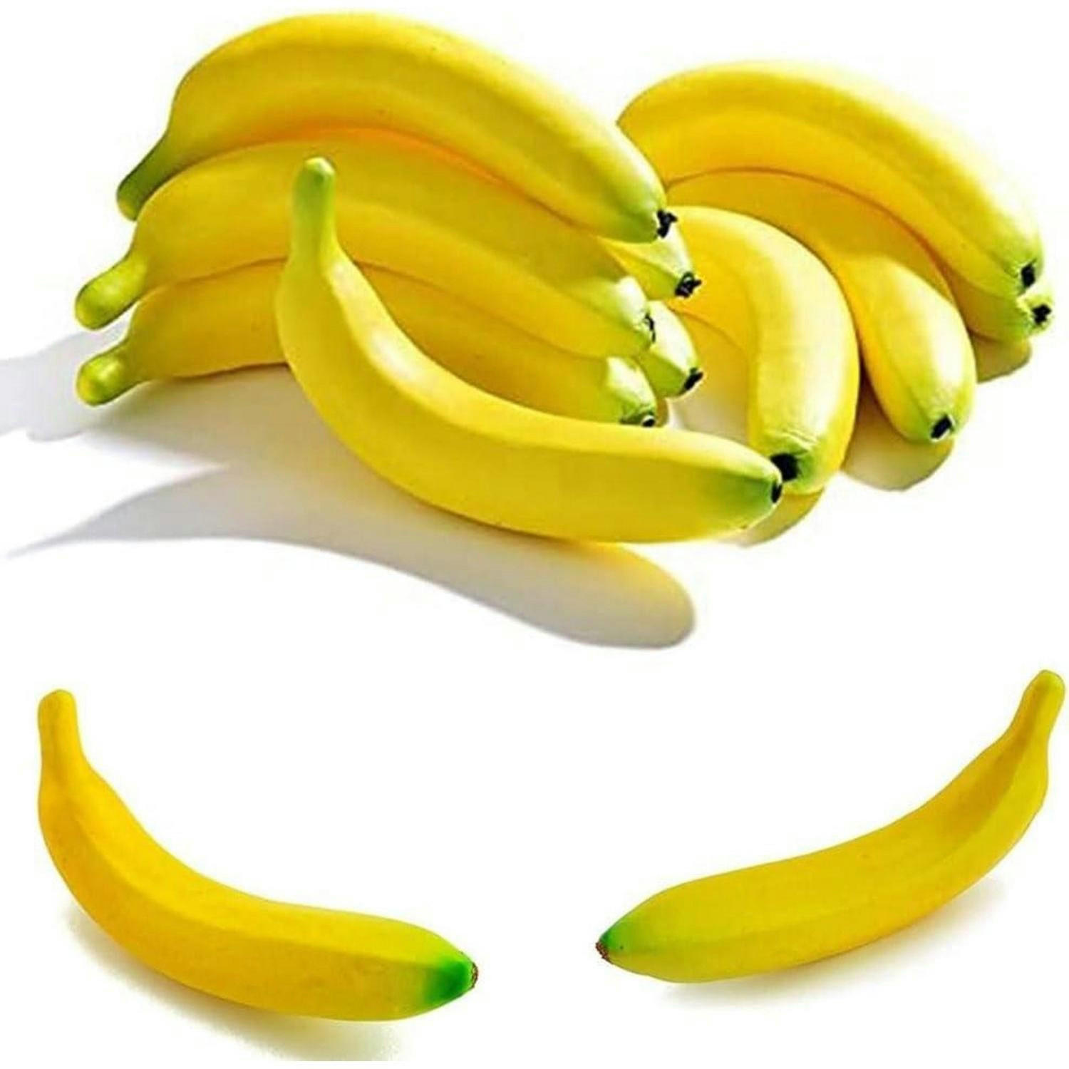 KÜNSTLICHE Bananen 10 Stück Set - Gelb, Kunststoff (3cm)