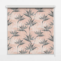VNÚTORNÁ roleta - okenná roleta - roleta - 90x140 cm - Sivé kvety - sivá, plast (90/140/0.5cm) - TULUP