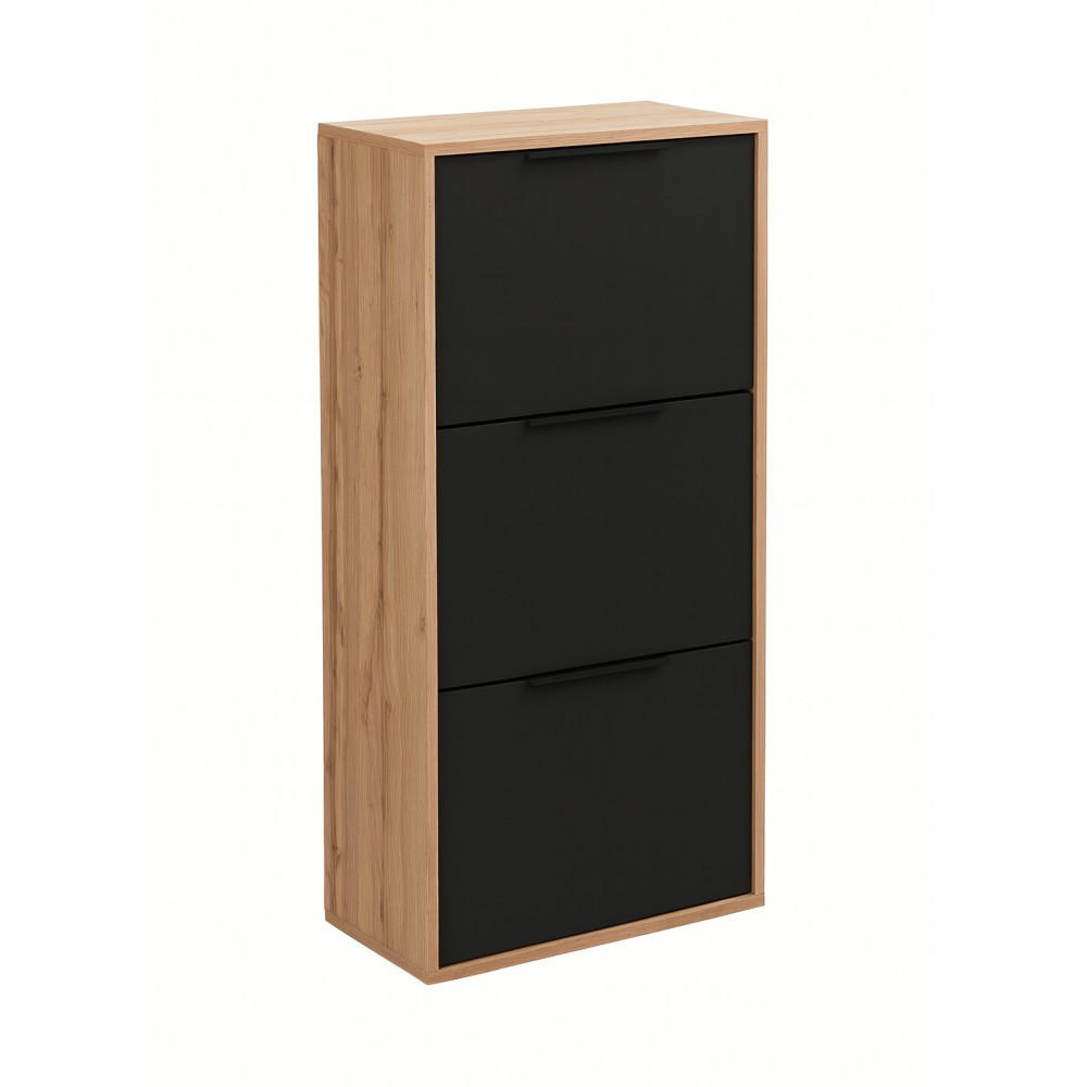 Beautysofa Schuhschrank Eiche Wotan 60x130x30 cm