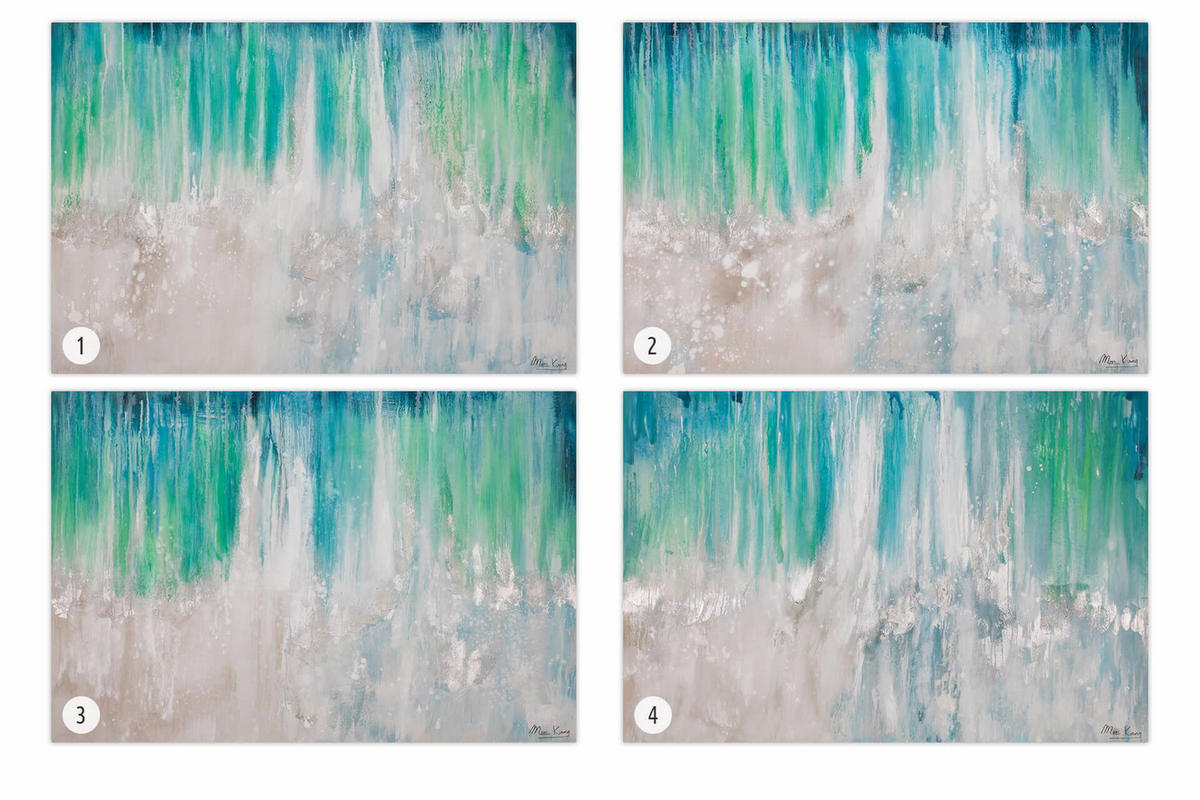 ACRYLBILD HANDGEMALT 120/80 cm - Blau, Holz/Textil (1.84/80cm) - KUNSTLOFT