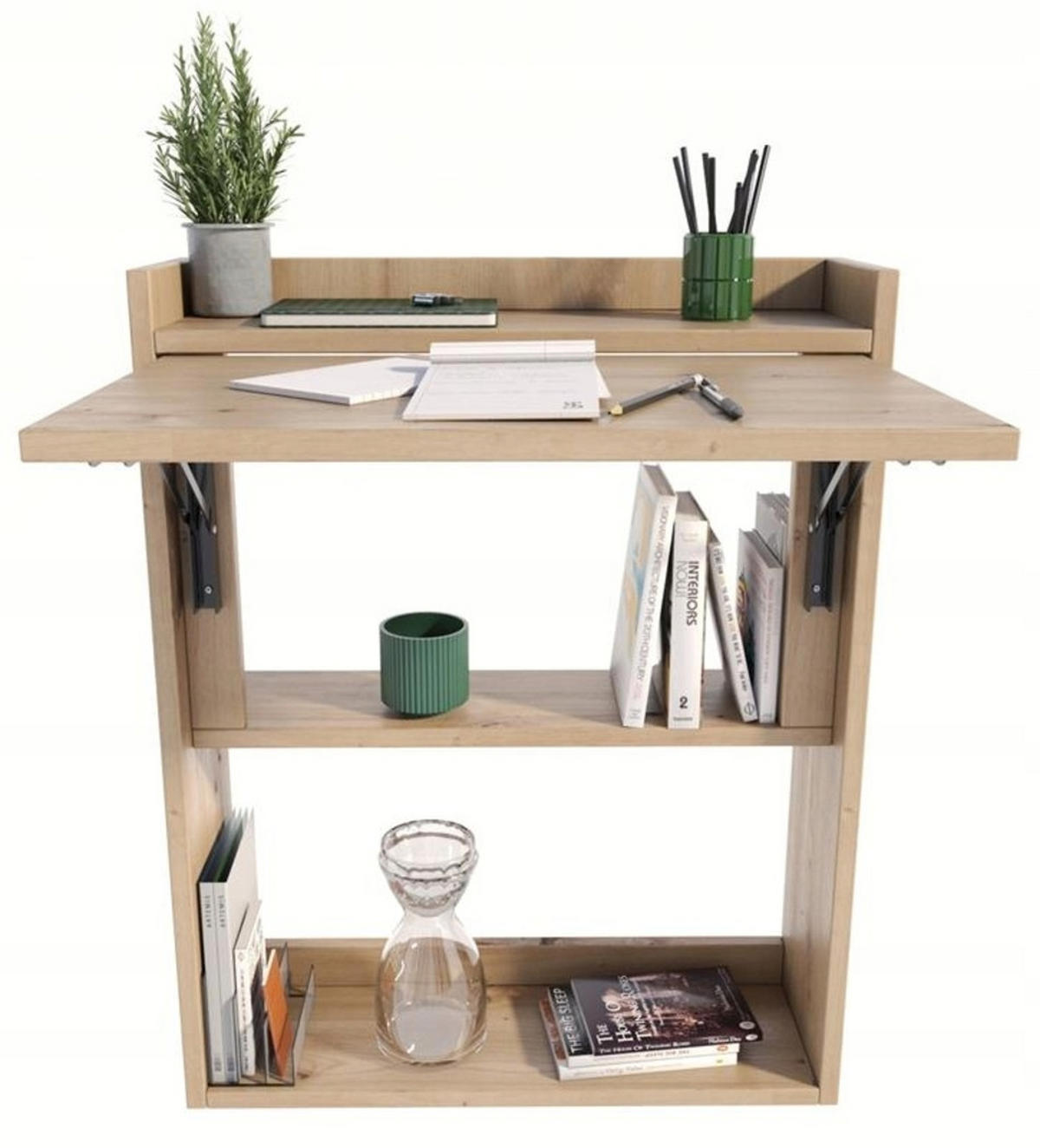 SCHREIBTISCH Klappbarer Wandregal Artisan Eiche 70/20/85 cm - Eiche Artisan, Holzwerkstoff (20/70/85cm) - Matkam Möbel