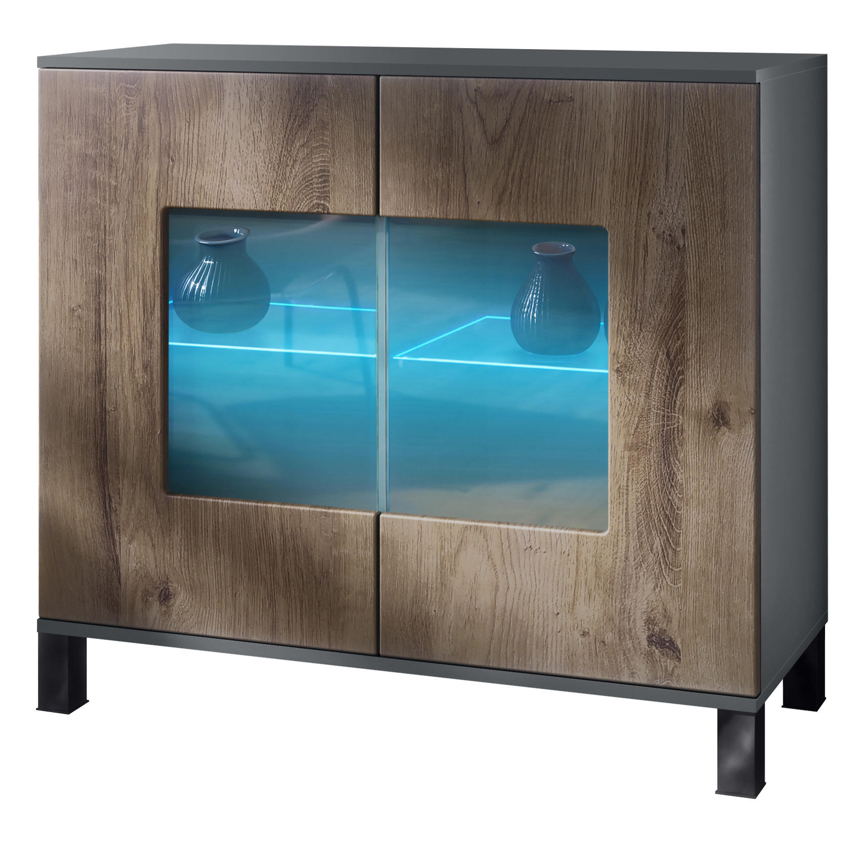 KOMMODE Grömitz Eiche Ribbeck - Alteiche, Holzwerkstoff (92.5/84.5/35cm) - Vladon