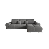 ECKSOFA BEGA L Rechts ARAGON 93 mit Schlaffunktion - Grau, Textil (289/185cm) - Bedante