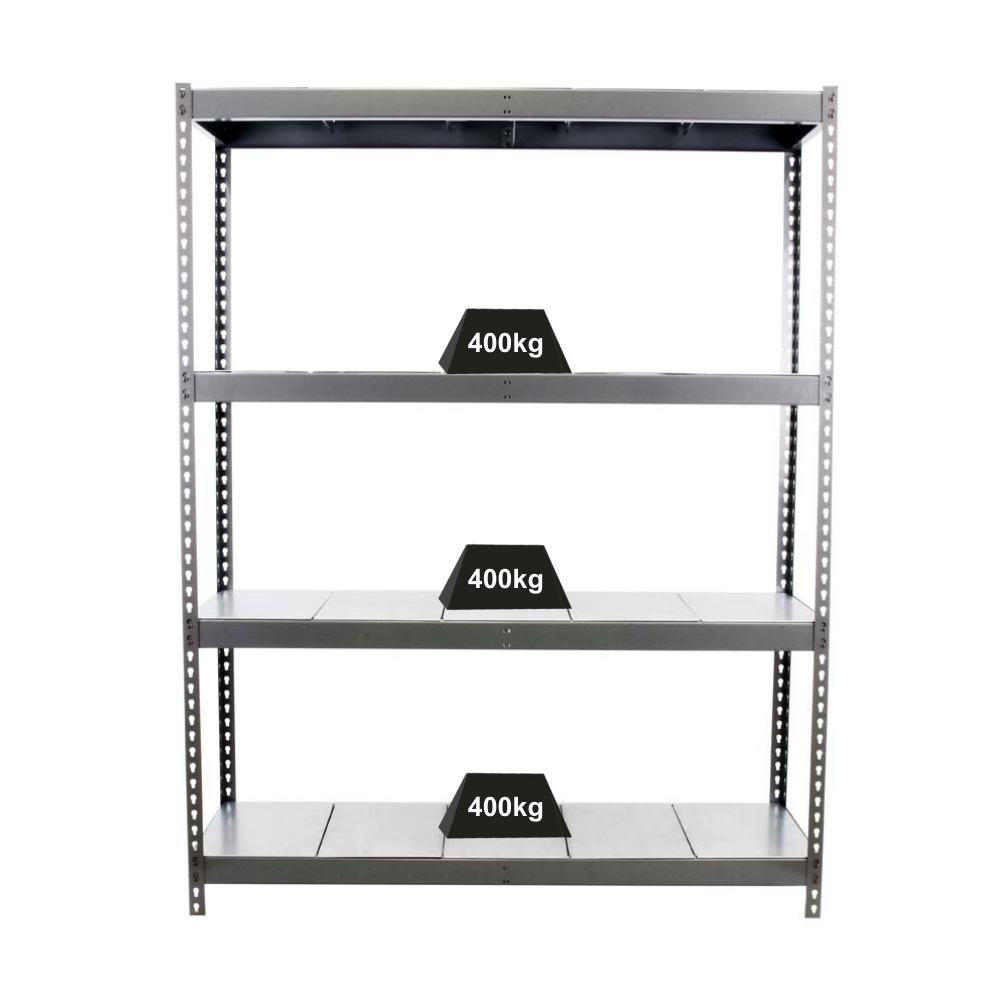 SCHWERLASTREGAL BIG METAL YETI FOUR | HxBxT 200x180x45cm | Fachlast 400kg | Grau - Grau, Metall (180/200/45cm) - PROREGAL