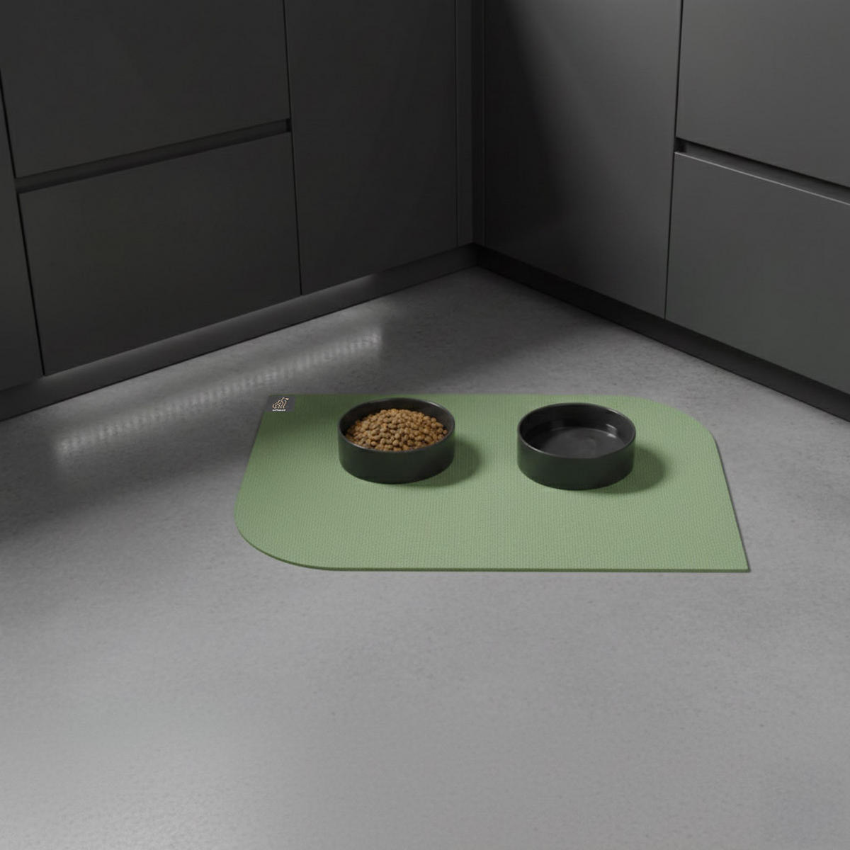 NAPFUNTERLAGE, Öko-Tex, Blattform Olivgrün 60 x 90 cm - Olivgrün, Textil (90/60cm) - SANOZOO