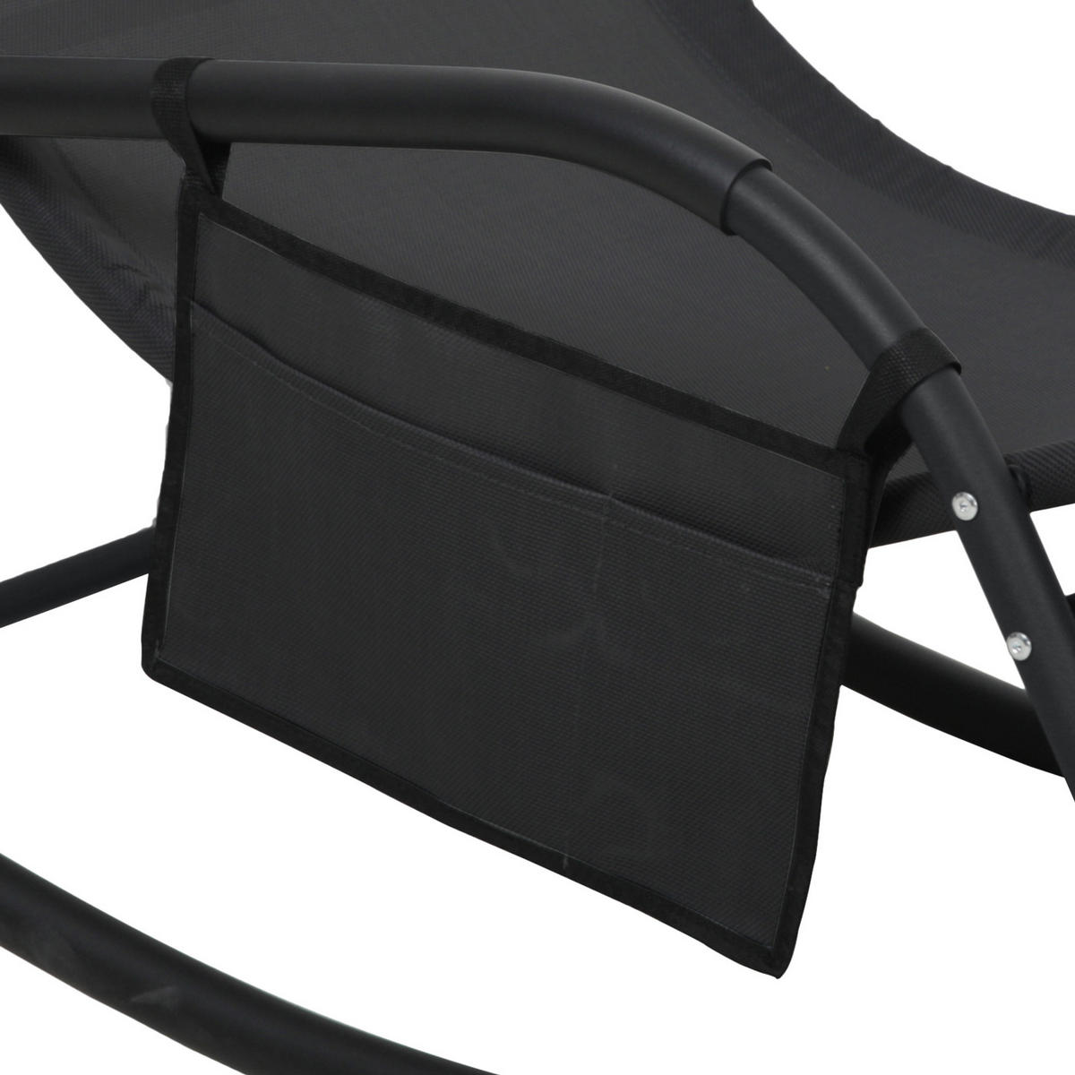 SCHAUKELLIEGE Fjon Deluxe Schwarz - Schwarz, Metall (62/82/176cm) - SVITA