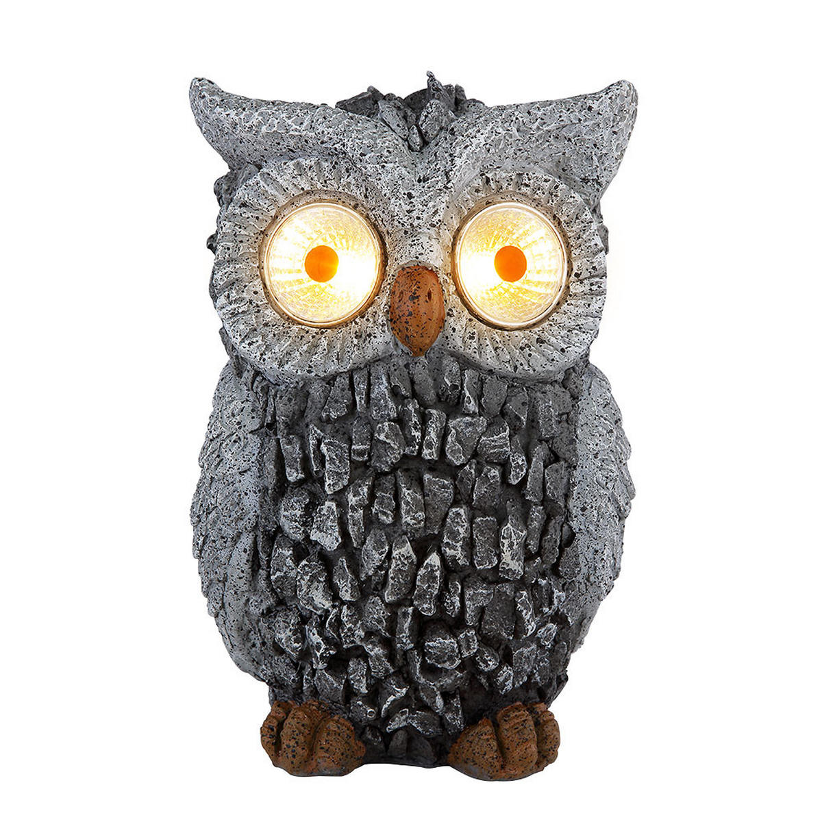 LED AUSSENLEUCHTE Steinoptik Grau 2er Set - Grau, Kunststoff (13.5/11.5/19.5cm)