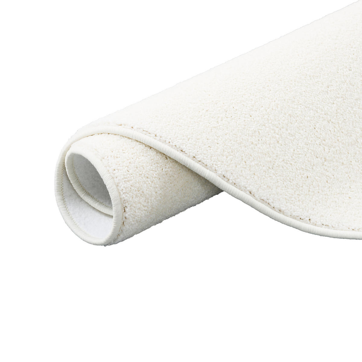 HOCHFLOR VELOURS TEPPICH LUNA RUND - Weiß, Textil (200/200cm) - Snapstyle
