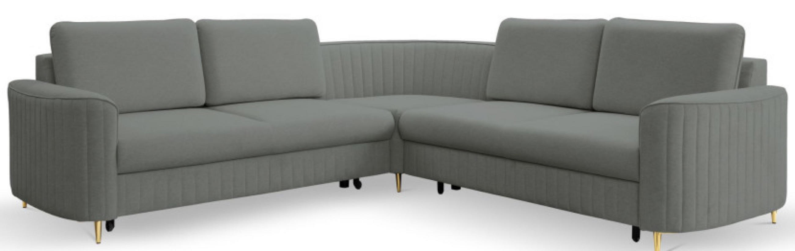 ECKSOFA Grafit LOREN Mit Schlaffunktion Und Bettkasten - Graphitfarben, Textil (251/251cm) - Sepro Meble