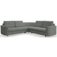 ECKSOFA Grafit LOREN Mit Schlaffunktion Und Bettkasten - Graphitfarben, Textil (251/251cm) - Sepro Meble